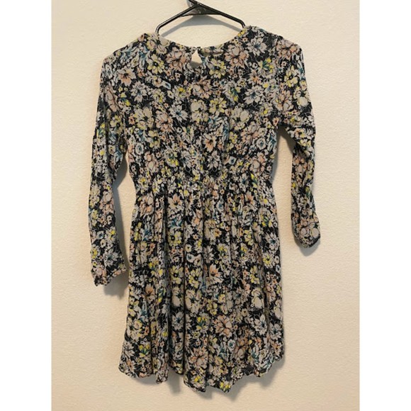 Zara Girls Floral Long Sleeve Dress 13/14 - Picture 6 of 6
